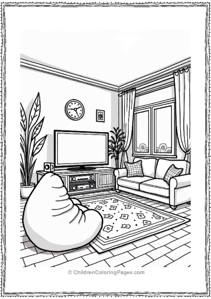 Cozy Y2K Living Room Scene Free PDF Printable
