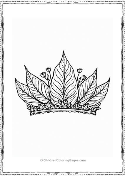 Crown Of Leaves With Flowers Free PDF Printable