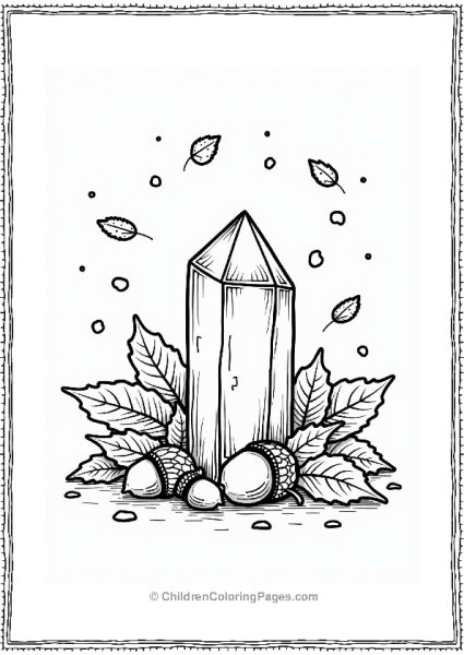 Crystal Among Autumn Leaves Free PDF Printable