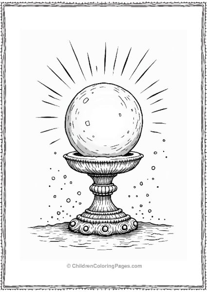 Crystal Ball On Pedestal Free PDF Printable