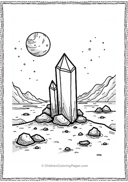 Crystal Formation On Alien Planet Free PDF Printable