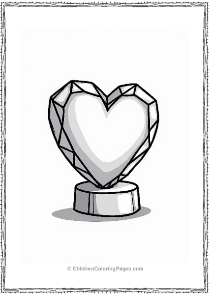 Crystal Heart Sculpture Free PDF Printable