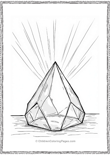 Crystal Prism With Rainbow Rays Free PDF Printable