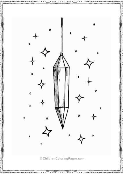 Crystal With Light Beams Free PDF Printable