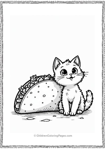 Curious Cat And Taco Free PDF Printable