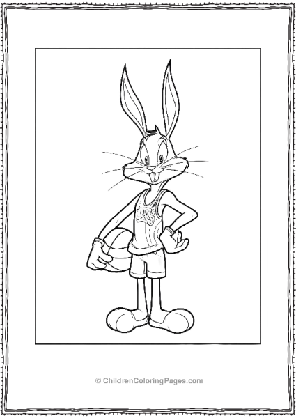 Cute Bugs Bunny In Tune Squad Jersey Free PDF Printable