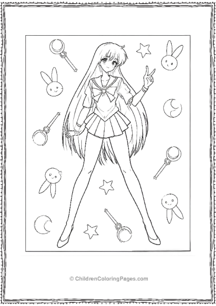 Cute Sailor Moon Manga Character Free PDF Printable