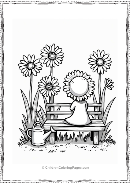 Daisy Admiring Daisies In Bloom Free PDF Printable