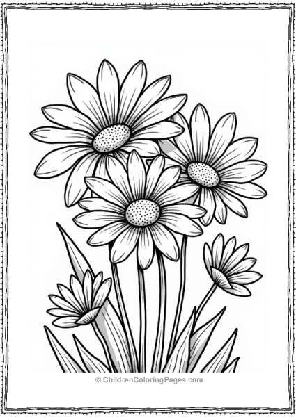 Daisy Arrangement In Circular Pattern Free PDF Printable