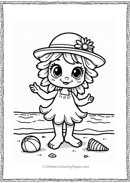 Daisy At The Beach Free PDF Printable