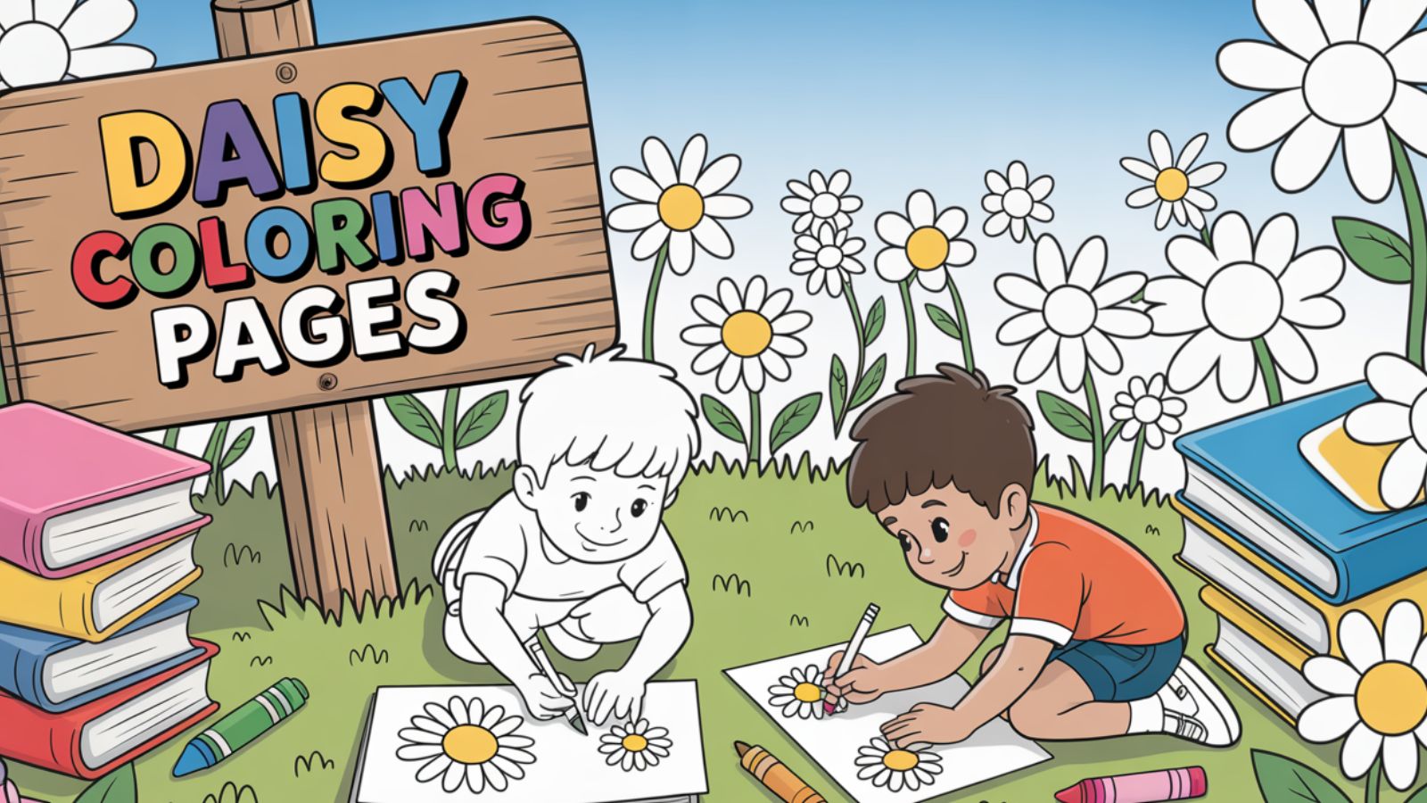 Daisy Coloring Pages – Free PDF Printables 🌼🌿🌸