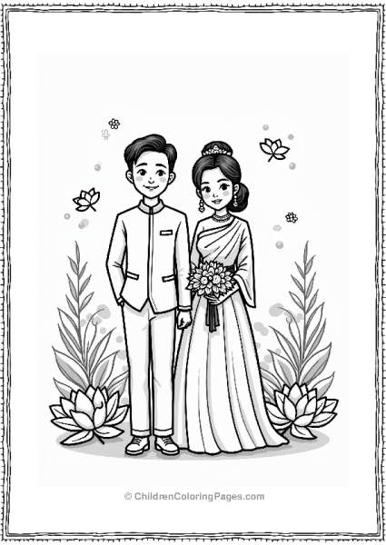 Delightful Thai Wedding Scene Free PDF Printable