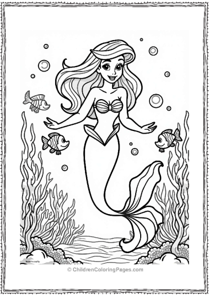 Disneyland Ariel Swimming Under The Sea Free PDF Printable