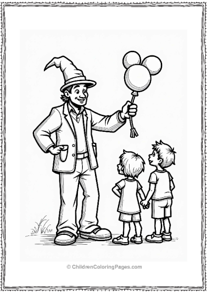 Disneyland Balloon Artist And Kids Free PDF Printable