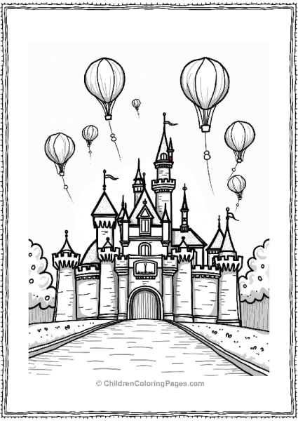 Disneyland Castle And Balloon Festival Free PDF Printable