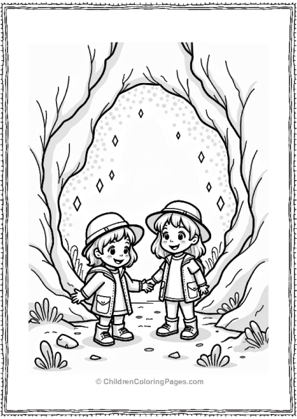 Disneyland Children Exploring A Hidden Cave Free PDF Printable
