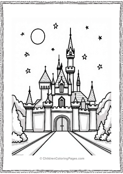 Disneyland Enchanting Castle At Night Free PDF Printable
