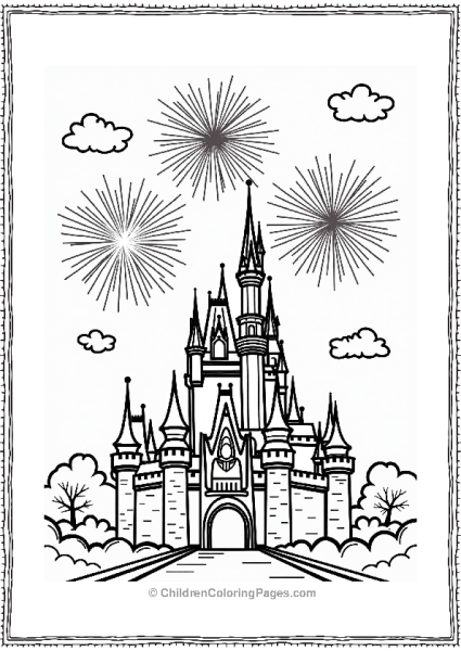 Disneyland Fireworks Over The Castle Free PDF Printable