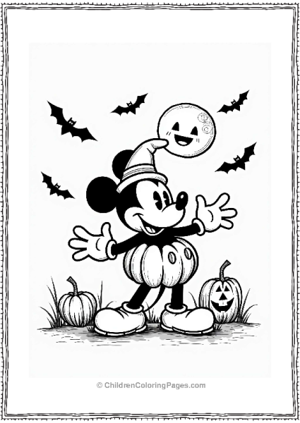 Disneyland Halloween Night With Mickey Mouse Free PDF Printable