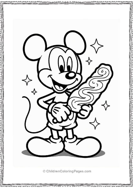 Disneyland Mickey Mouse Enjoying A Churro Free PDF Printable