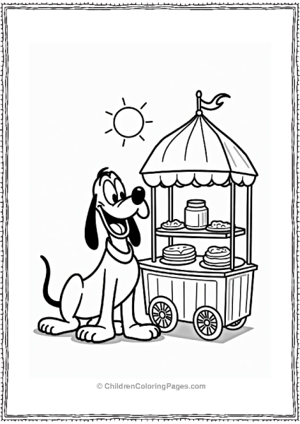 Disneyland Pluto With A Churro Cart Free PDF Printable