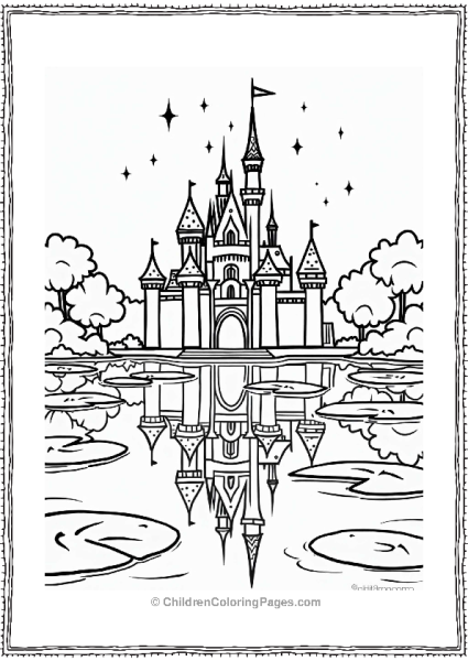 Disneyland Sleeping Beauty Castle Reflection Free PDF Printable