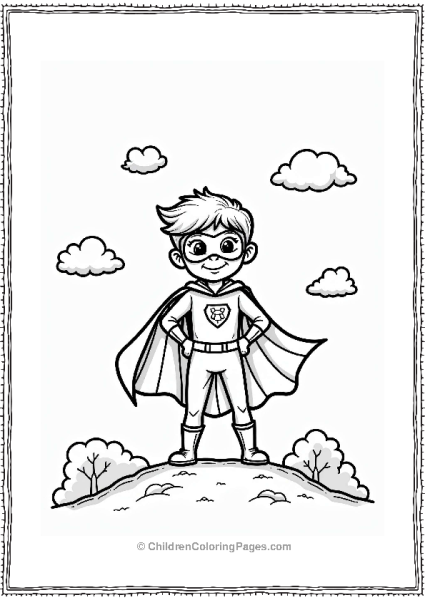 Disneyland Superhero Boy On A Hill Free PDF Printable