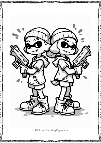 Dynamic Duo Of Inklings In Splatoon Free PDF Printable