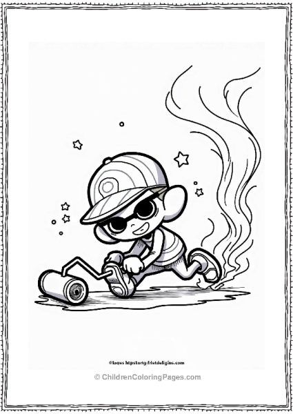 Dynamic Roller Pose In Splatoon Free PDF Printable