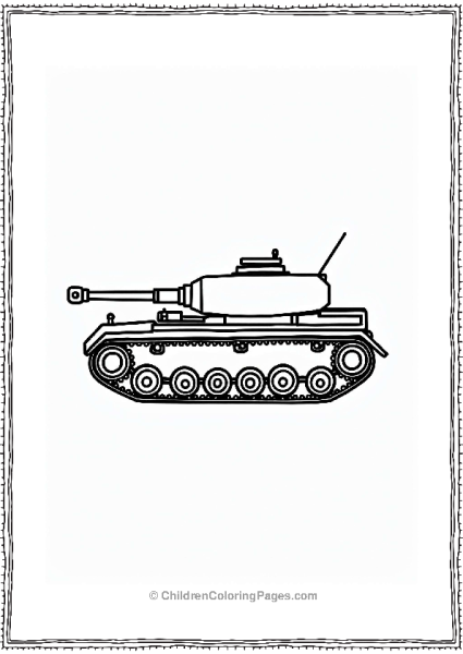 Early Model Tank Illustration Free PDF Printable