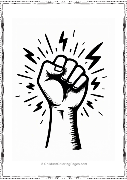 Empowering Fist In Graffiti Art Free PDF Printable