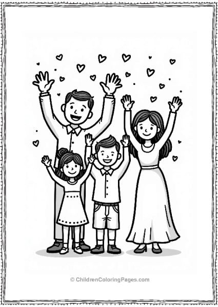 Family Members Cheering At Wedding Free PDF Printable