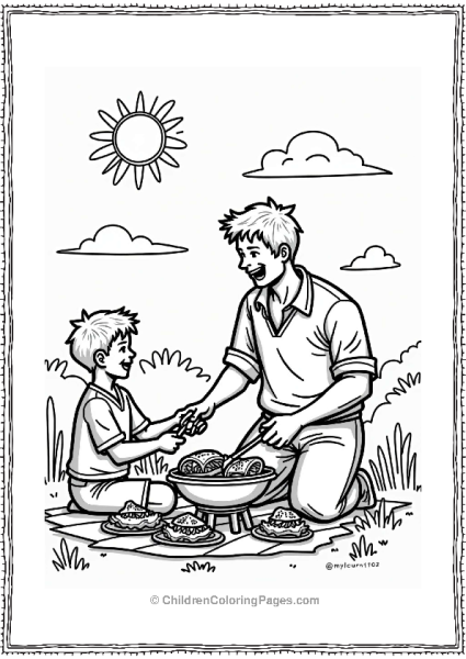 Family Picnic Grilling Tacos Free PDF Printable