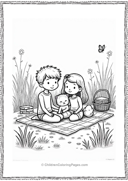 Family Picnic On A Summer Day Free PDF Printable