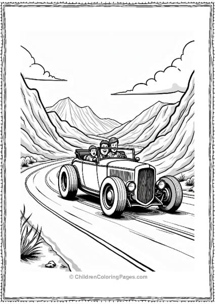 Family Roadster On The Open Road Free PDF Printable
