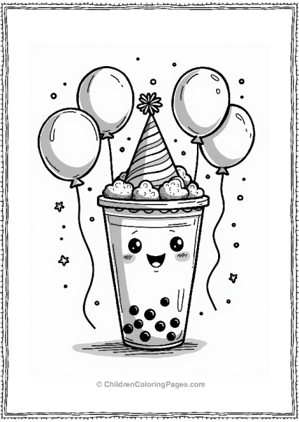 Festive Boba Tea Celebration Free PDF Printable