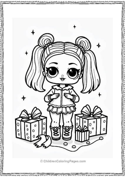 Festive LOL Surprise Doll With Gifts Free PDF Printable