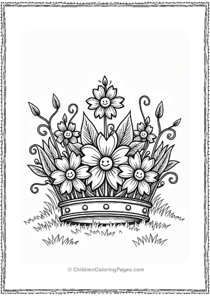 Floral Enchantment Crown Design Free PDF Printable