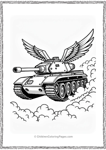 Flying Tank With Wings Free PDF Printable