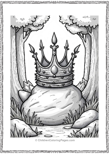 Forest King Crown In A Serene Setting Free PDF Printable