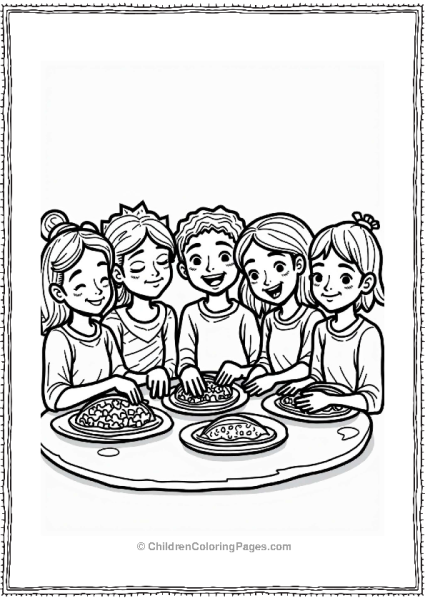 Friends At The Taco Bar Free PDF Printable