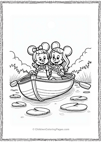 Friends On A Boat Ride At Disneyland Free PDF Printable