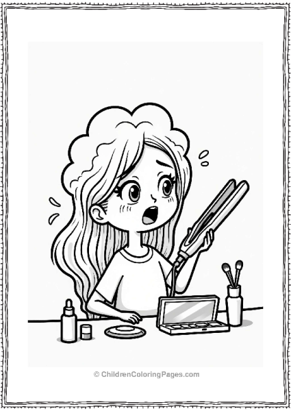 Funny Hair Styling With Makeup Free PDF Printable