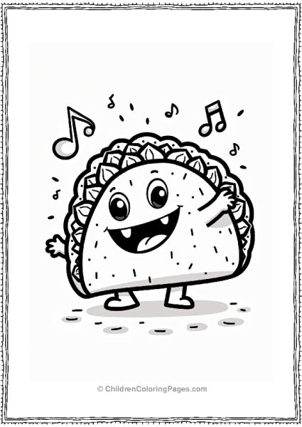 Funny Taco Monster Dancing Free PDF Printable