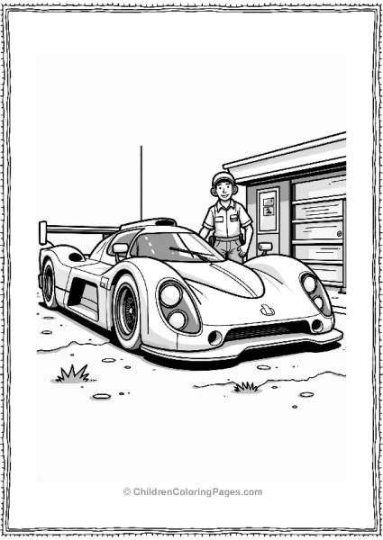 Futuristic Race Car Pit Stop Free PDF Printable