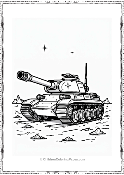 Futuristic Tank With Energy Shields Free PDF Printable