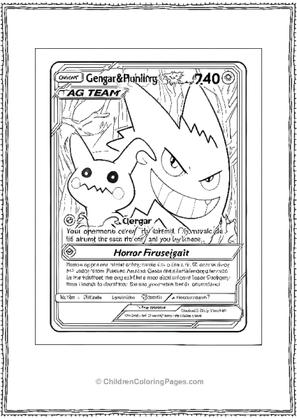 Gengar And Mimikyu Tag Team Card Free PDF Printable