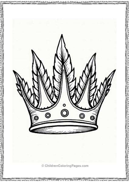 Golden Crown With Feathers Free PDF Printable