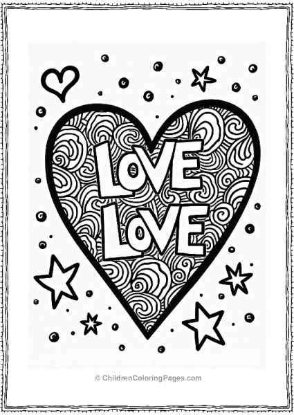Graffiti Colorful Heart Mural Free PDF Printable