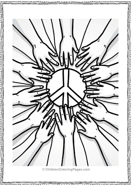 Graffiti Diverse Hands Reaching For Peace Free PDF Printable